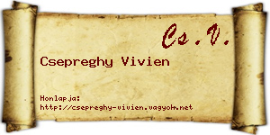 Csepreghy Vivien névjegykártya